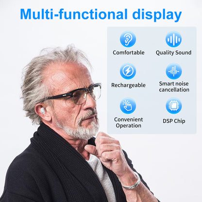 HIBRIQ VHP-1607 Hearing Aids, Rechargeable Hearing Amplifiers with Portable Charging Case, Single (White)