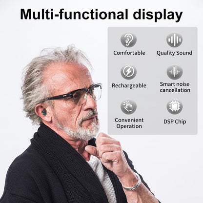 HIBRIQ VHP-1607 Hearing Aids, Rechargeable Hearing Amplifiers with Portable Charging Case, Single (Black)