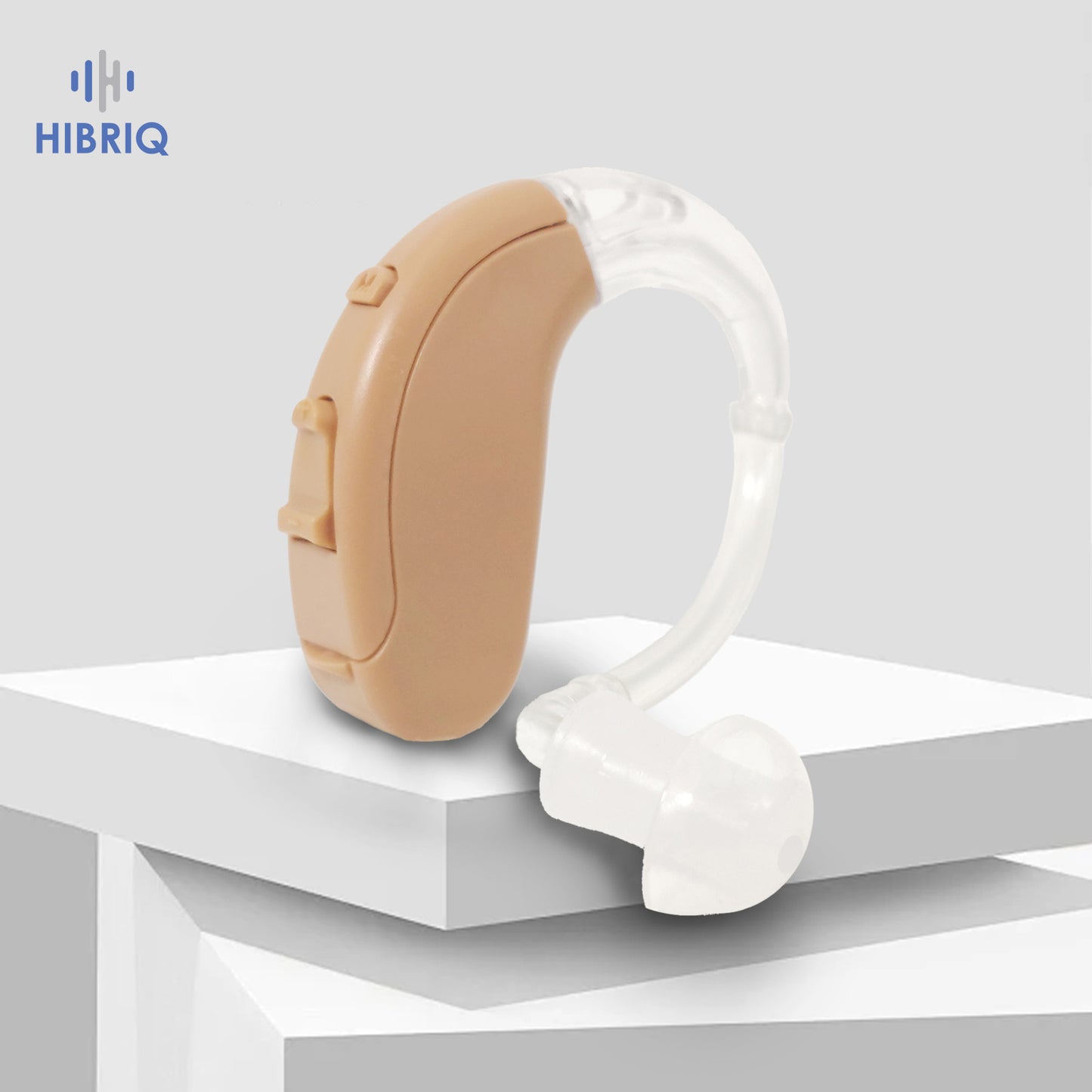 HIBRIQ VHP-703 Hearing Aid for Adults, Hearing Amplifier with Replaceable Battery, Single, Beige