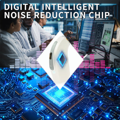 HIBRIQ VHP-1804 Hearing Aids, 32-Channel 4-Mode Sound Devices with Noise-Cancelling, Adjustable Volume Hearing Amplifiers for Seniors, Portable Charging Case Included, White