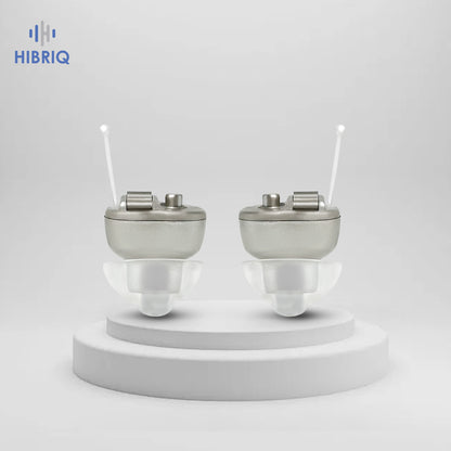 HIBRIQ VHP-603 Hearing Aids for Adults, Mini Invisible Hearing Amplifiers with Smart Noise Reduction, Binaural, Gold
